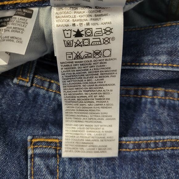 Levis 501 Jeans Mens 48x34 Blue Denim Straight Leg Button Fly Original Classic - Picture 12 of 16